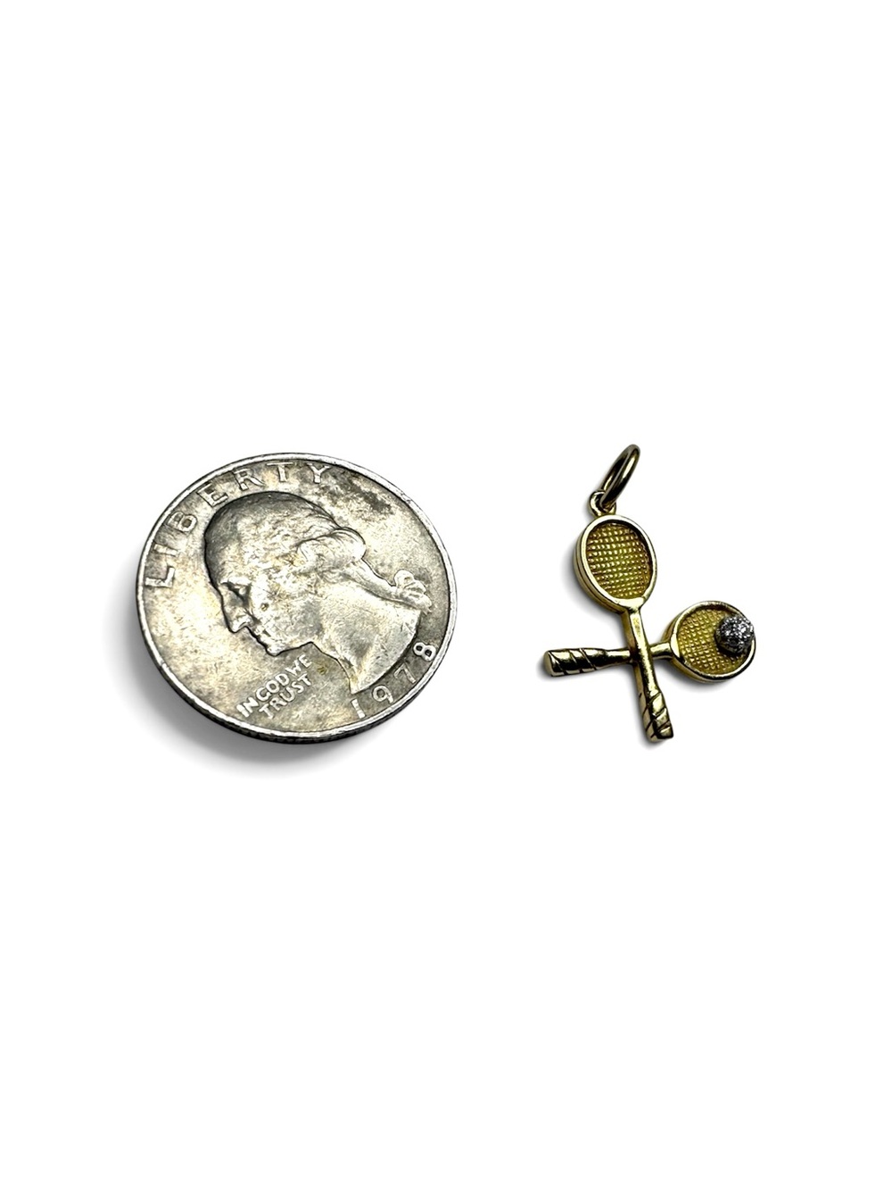 Tiffany & Co. Gold and Silver Tennis Racket Brooch Charm - Picture 5 of 5